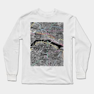 Paris metro map Long Sleeve T-Shirt